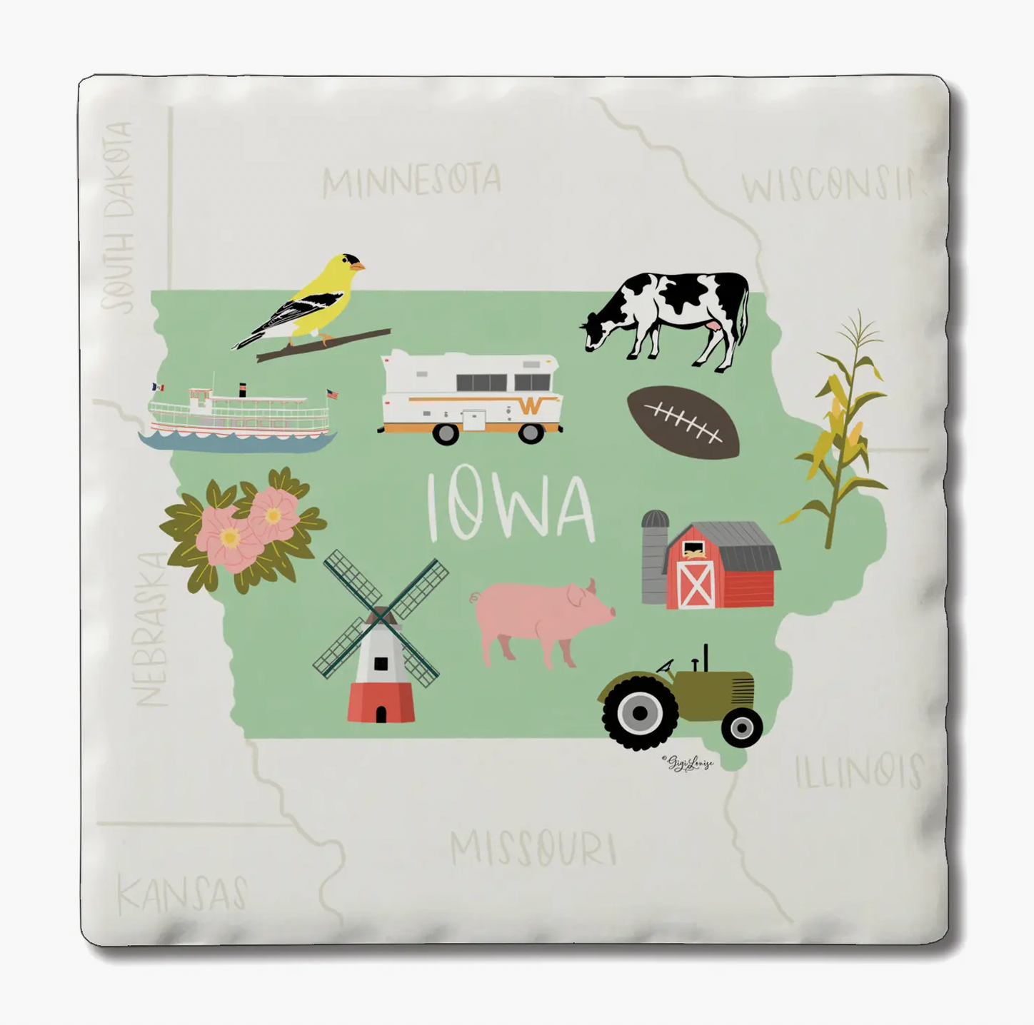 Iowa Map Coaster
